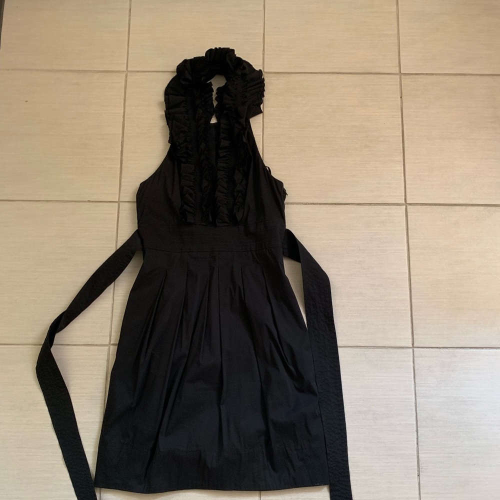 Max Azria black tie waist cocktail dress